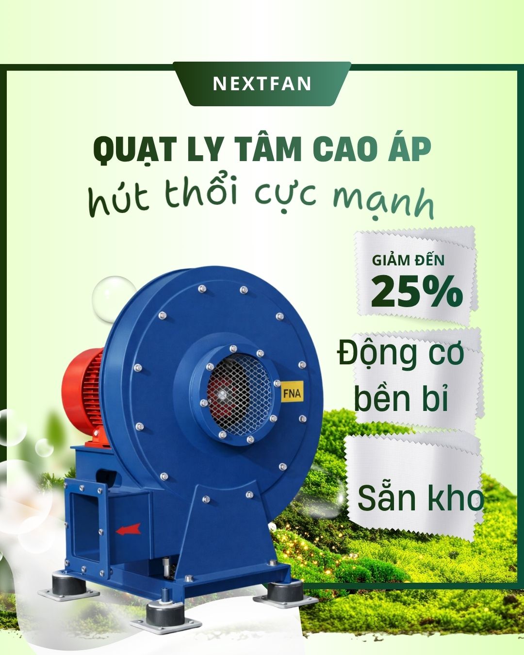 Quạt Ly Tâm Cao Áp 9-19A Nextfan 1 Quạt Ly Tâm Cao Áp 9-19A Nextfan