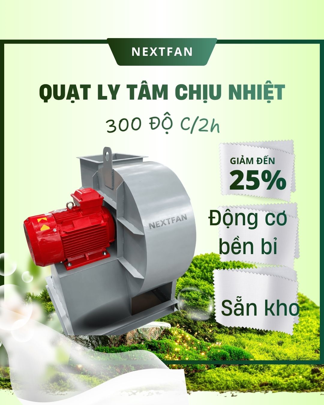 Quạt ly tâm hút khói chịu nhiệt 300 độ C 1 Quạt ly tâm hút khói chịu nhiệt 300 độ C